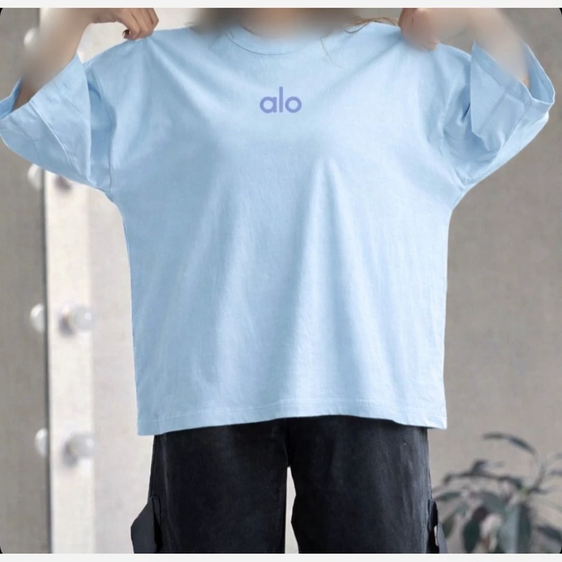 تیشرت لانگ  مدل alo تیشرت لش رنگبندی زنانه مردانه
